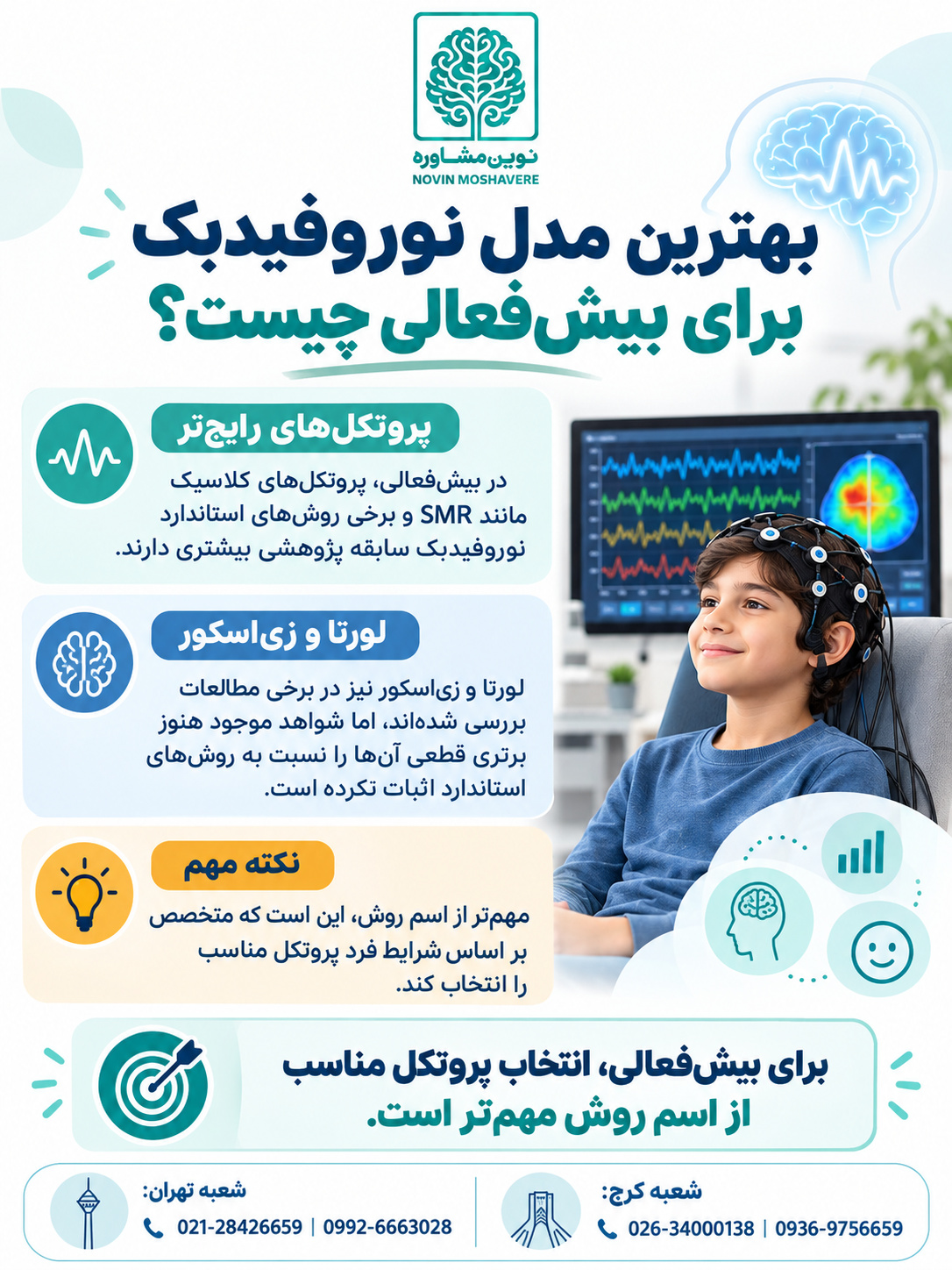 بهترین مدل نوروفیدبک برای بیش فعالی چیست؟
