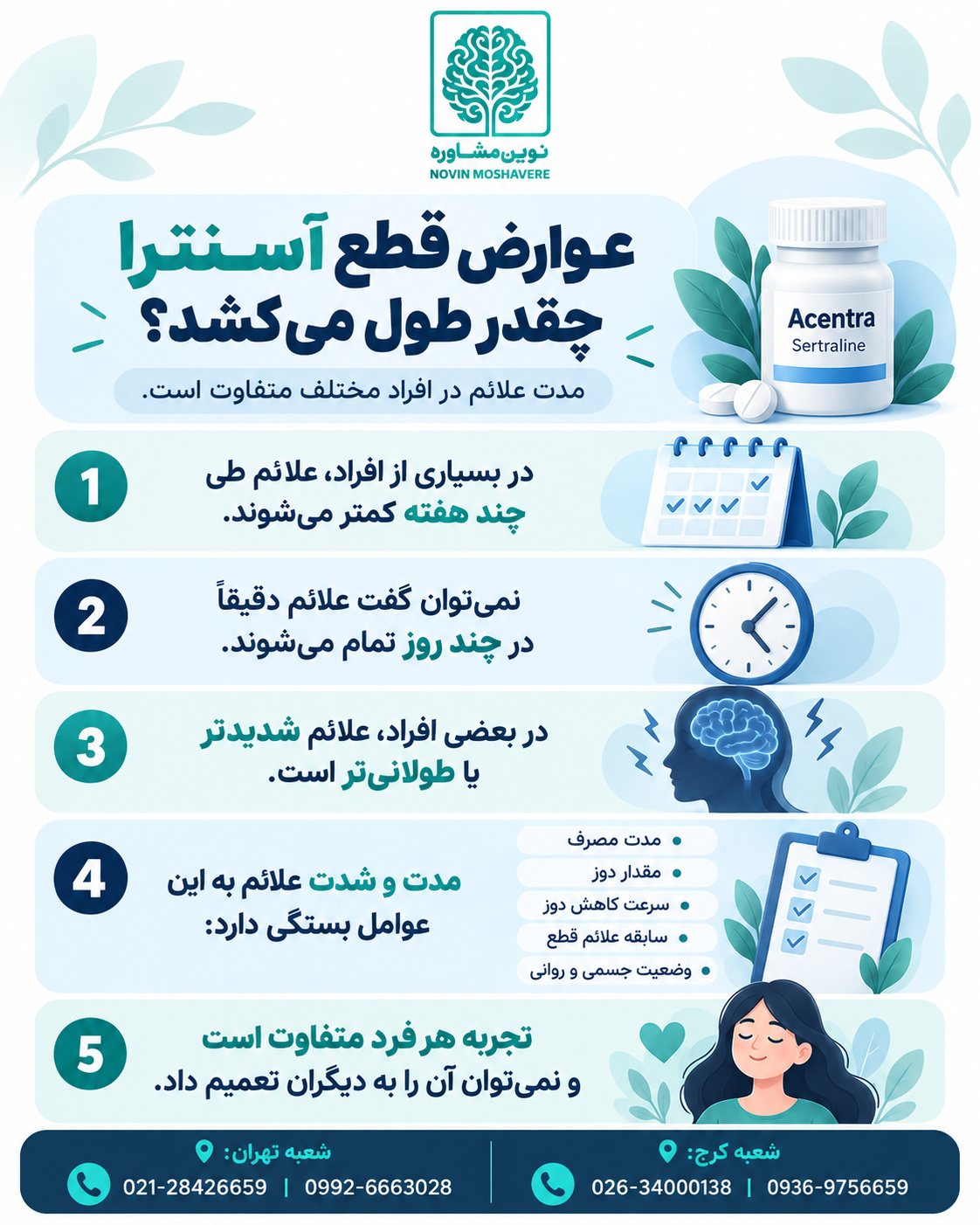 عوارض قطع آسنترا چقدر طول میکشد؟